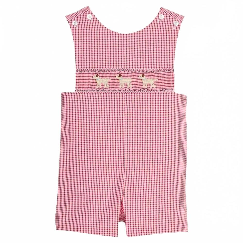 NEW LITTLE ENGLISH kids' smocked shortall in lab